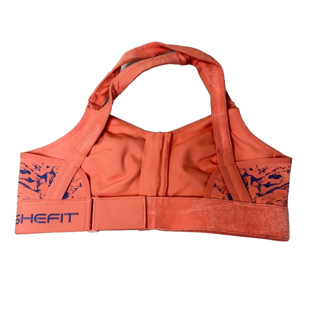 SHEFIT FLEX Orange Sports Bra Size 2Luxe Supportive Activewear Medium Impact - Picture 4 of 7